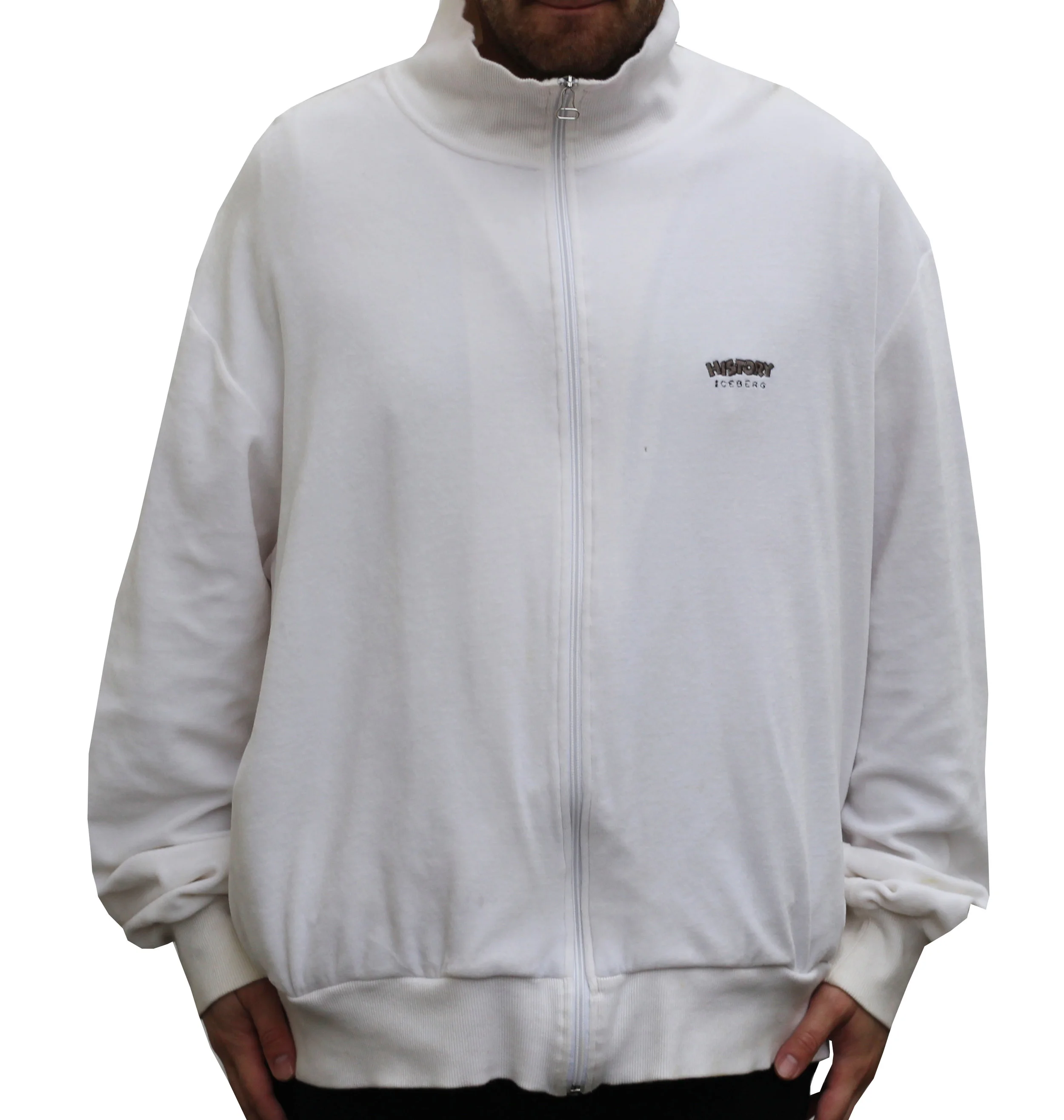 Iceberg History Wil E Coyote White Velour Jacket (Size XXXL) — RootsBK